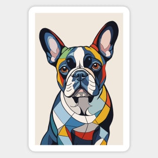 Cute Cubist French Bulldog Magnet